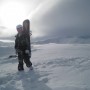 Heida on top of Hlidarfjall